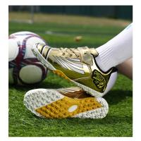 Nuevos zapatos de fútbol dorados a la moda para niños, zapatos de fútbol antideslizantes cómodos, zapatillas deportivas para niños, zapatillas deportivas para niños - details 29