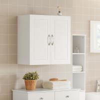 Armario Auxiliar Multiusos de Pared Mueble Baño Colgar Armario Suspendido con 2 Puertas Blanco 60 x 30 x 60 cm - details 1