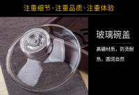 Taza grande de vidrio transparente de tres talentos, juego, tazón de té individual resistente al calor con tapa - details 13