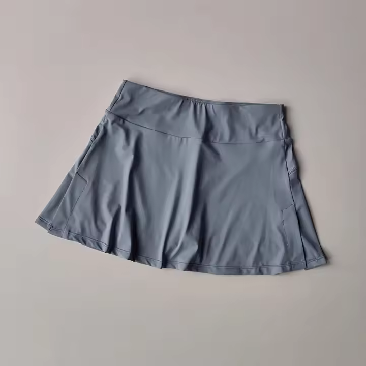 Falda Deportiva de Yoga de Cintura Alta con Doble Capa Nylon Exterior, Abrigo de Nylon Interior - 1