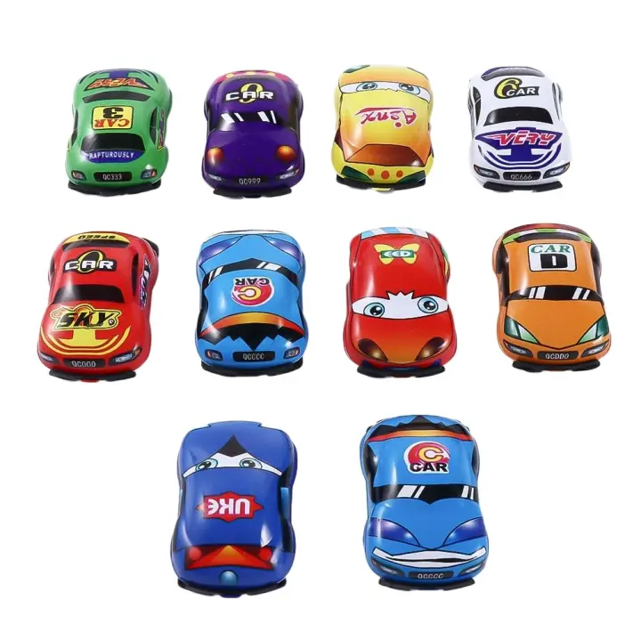 Conjunto de vehículos de juguete para niños pequeños, regalo de cumpleaños, coche de inercia extraíble, juguete educativo, 10 piezas - 1