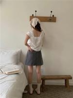 Blusa de verano para mujer, camisa de primavera, blusa para mujer, Blusas largas de gasa, informales, elegantes, Vintage, de manga larga, holgada de gran tamaño, blanca - details 13