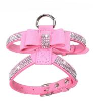 con lazo de imitación de diamante brillante, correa para el pecho para perros pequeños y medianos, antirotura - details 1
