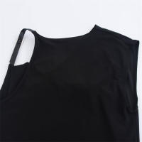 Vestido Largo Plisado Negro para Mujer, Sin Mangas, Perfecto para Hasta la Rodilla, Moda de Verano 2025 - details 8