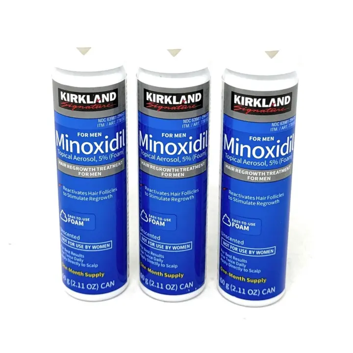 Tratamiento para el Crecimiento del Cabello Kirkland Minoxidil Sin Fragancia, Suministro de 3 Meses, Aerosol Topical 5% - 1