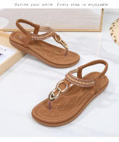 Sandalia Plana Mujer 2025 Boho Chic con Hebillas Metálicas de Lujo - Zapatos de Verano Cómodos para Playa, Fiesta y Diario, Moda Primavera-Verano Elegante - details 31