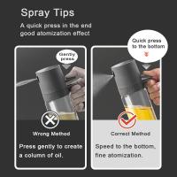 Pulverizador de aceite para cocina, botella pulverizadora de vidrio de 250 oz, pulverizador de aceite de oliva, dispensador de aceite, 8,5 ml - details 3