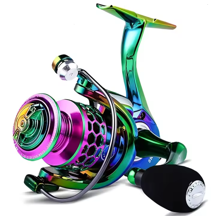 Carrete de Pesca Multicolor de Acero Inoxidable Capacidad de 30Kg Esencial para Días de Pesca - 1