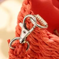 Bolso de hombro hueco de gran capacidad de verano de playa de vid de media luna hecho a mano para mujer - details 12