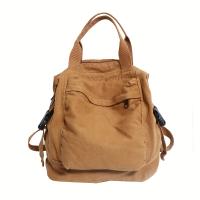 2024 Nueva mochila vintage informal para mujer: mochila plegable de viaje universitaria con cierre de cremallera, correas de hombro fijas y forro de poliéster, mochila negra lavable a máquina para el trabajo, desplazamientos - details 1