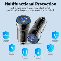 Cargador de teléfono para coche tipo C + USB Dual de carga rápida PD 30W + USB QC3.0 18W MAX para encendedor de coche, ranura para camión, adaptador Universal divisor - details 4