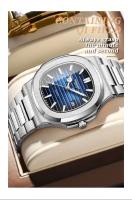 Reloj de Lujo Clásico Retro para Hombres Automático, Correa de Cuero, Reloj de Cuarzo a la Moda, Resistente al Agua, Luminoso - details 9