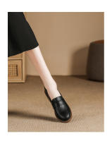 Zapatos de cuero con tacón grueso simple, suela suave, de 4 cm de altura, zapatos pequeños de cuero. - details 24