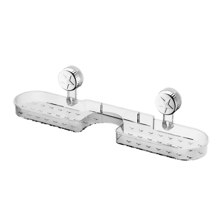 Estante de almacenamiento para grifo con ventosa, estante de pared multiusos para lavado de baño, organizador de grifo de gran capacidad montado en pared, sin perforación - 1