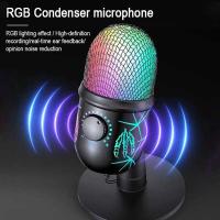 Micrófono de condensador USB para juegos en vivo, micrófono Rgb, estudio de grabación en vivo, Streaming, portátil, Esports - details 1