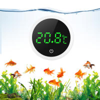ORIA-termómetro redondo Digital LCD para acuario, medidor electrónico de temperatura para pecera, caja de reptiles, Mini termómetro - details 0