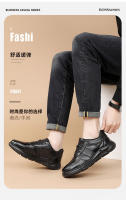 Cuero deportes y ocio zapatos de los hombres de la primera capa de cuero de vaca mano rascando la luz de los hombres casual solo zapatos versátiles zapatos antideslizantes - details 2