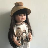 BZDOLL-bebé Reborn realista de 55cm y 22 pulgadas, juguete con cuerpo completo de silicona, bonito regalo de cumpleaños, pelo largo marrón - details 1