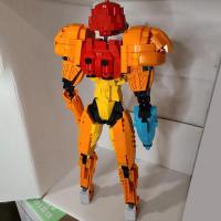 Samus Aran juego de bloques de construcción, minifiguras DE ACCIÓN DE VIDEOJUEGOS, figuras para amigos que aman el juego - details 2