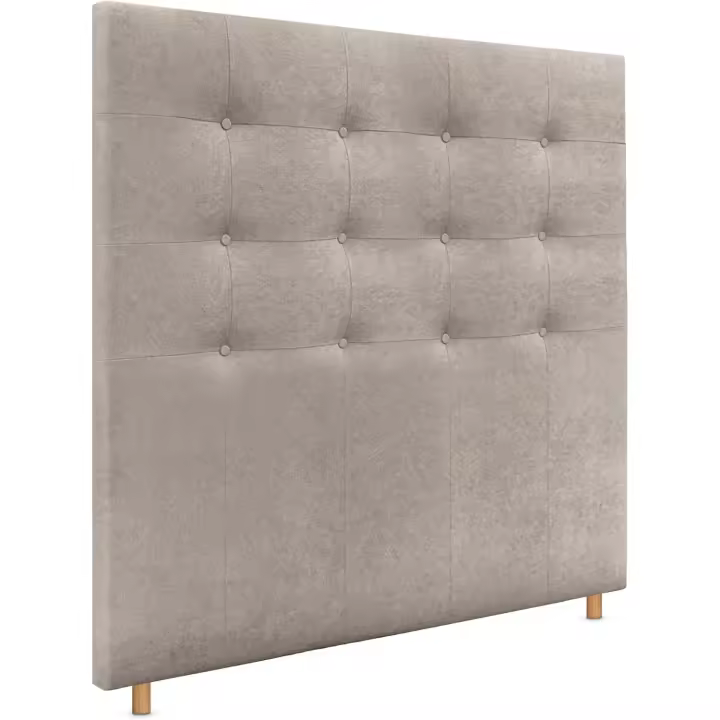 Almohadilla de Cama de Polipiel y Tela ACUALINE 8cm de Altura, 160x120cm, Diseño de Cabeza de Cama Beleza - 1