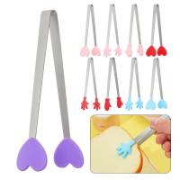 Mini pinzas de acero inoxidable para aperitivos, manijas antideslizantes para barbacoa, pan, cubitos de hielo, accesorios de cocina, 1 piezas - details 1