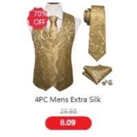 Chaleco S-5xl de 20 colores para hombre, chaleco ajustado de seda lisa, rosa, azul, negro, rojo, morado, blanco y caqui, chaqueta sin mangas Barry Wang - details 3