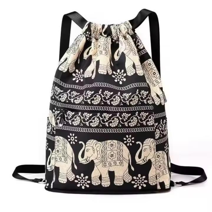 Mochila de tela Oxford con cordón, bolso de mensajero ligero exótico, bolso de hombro plegable de gran capacidad, Outddor - 1