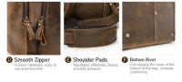 CONTACT'S-Bolsa de equipaje Vintage de cuero genuino para hombre, bolso de viaje de negocios, bolso de hombro de gran capacidad - details 9