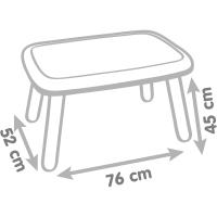 Mesa Infantil Niño de Plástico, Tablero Verde y Patas Beige, para Interior y Exterior - details 2