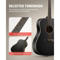 Guitarra Acústica de Adulto Guitarra Cutaway 4/4 Kit Dreadnought 41 Pulgadas de Principiante con Cuerde Afinador Cejilla Sunburst - details 8