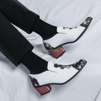 Nuevo 2025 zapatos de tacón elegantes para hombre, diseño bordado, antideslizantes para danza cubana, talla grande 46, zapatos de alta calidad - details 9