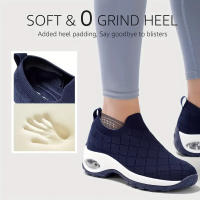 Zapatillas de moda para mujer Fly Weave One Foot Estribo Zapatos Casuales Transpirable Simple Air Cushion Zapatillas - details 10