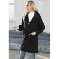 Parabrisas de terciopelo con capucha para mujer, chaqueta de longitud media, nuevo estilo, talla grande - details 12