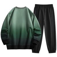Conjuntos de dos piezas para hombre, Sudaderas con cuello redondo y pantalones, trajes deportivos informales, moda de otoño - details 5