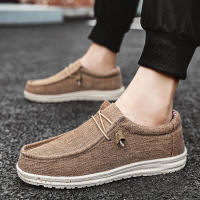 Zapatos informales de lona para hombre, mocasines sin cordones para conducir, planos, talla grande, a la moda - details 3