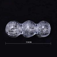 Juguete sexual vaginal transparente de 13cm para hombres 18 Plus masturbador masculino vagina realista ejercitador de agrandamiento de vagina Real erótico - details 5