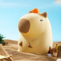 Bonita luz nocturna de silicona de capibara de dibujos animados, lámpara de noche regulable de 2 engranajes, lámpara de noche para dormir recargable por USB para decoración de dormitorio de niños - details 2