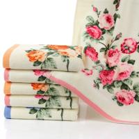 Toalla con estampado de flores para bebé, paño de baño suave y absorbente, de algodón, para ducha y cara, 74x34cm - details 6