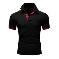 Polo ajustado de manga corta para hombre, Camisa lisa con cuello suave, informal, para trabajo, Golf, senderismo, color rosa - details 16