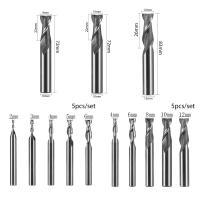 Brocas de acero para carpintería, herramienta de máquina de 1-12mm, 2 extremos de flauta, vástago recto CNC, fresas de fresado - details 11