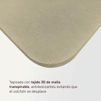 Cama Completa con Colchón Carla Reversible Base Tapizada Extra Reforzada con 6 Patas Cilíndricas Metálicas Roscadas 135 x 190 Negro - details 9
