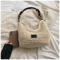 Bolso tejido de playa de vacaciones junto al mar nuevo bolso de punto hueco para mujer bolso de gran capacidad para las axilas del hombro - details 20