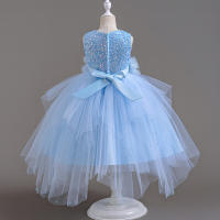 Vestido de noche para niños con flores, pasarela, princesa, niña, tul hinchado, presentadora, actuación de Piano - details 2