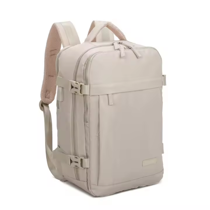 Mochila 40x20x25cm (20l) Mochila Impermeable Avión Viaje Compatible Portátil de 14" con Puerto de carga USB Equipaje de mano Mochila multiusos de alta resistencia Negro / Azul / Caqui / Púrpura / Rosa - 1
