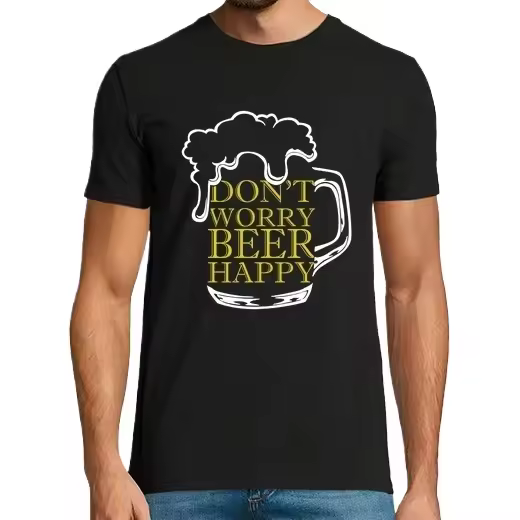 No te preocupes CERVEZA feliz Camisetas CERVEZA,Pack Regalo Camiseta Personalizada - 1