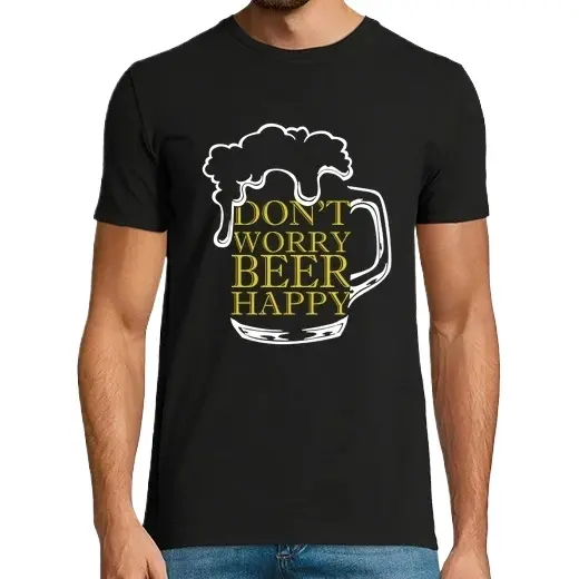 No te preocupes CERVEZA feliz Camisetas CERVEZA,Pack Regalo Camiseta Personalizada - 1