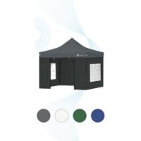 Carpa Plegable de 3x3m Pabellón de Jardín para Camping, Fiestas, Exteriores con 4 Paredes y 4 Bolsas de Arena Color Gris - details 9