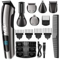Surker-cortadora de pelo multifunción 6 en 1 para hombre, Afeitadora eléctrica recargable, inalámbrica, 8688 - details 6