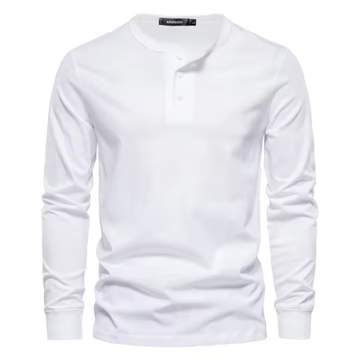 Camiseta informal de manga larga con cuello redondo para hombre, camisa deportiva ajustada de talla europea, otoño, nueva - 1