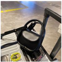 Diseñador de Moda Mini Bolso Negro Marrón Bolso de Hombro de Cuero con Tapones - details 32